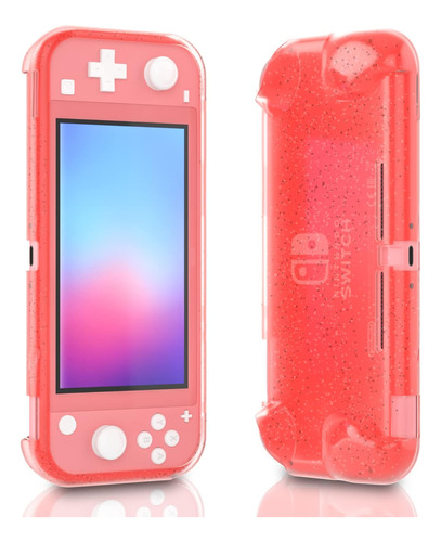 Estuche Crystal Grip Glitter Para Nintendo Switch Lite, Cubi