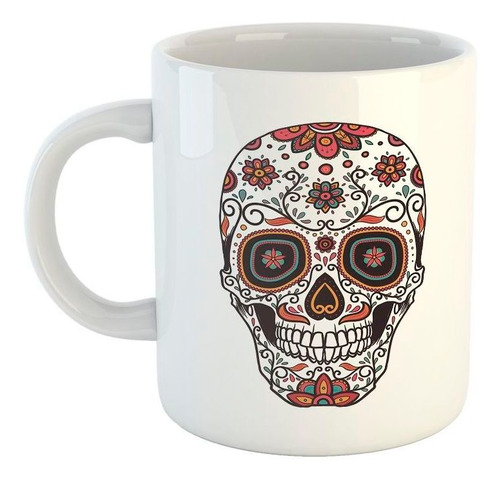 Taza De Ceramica Calavera Mexicana Skull M5