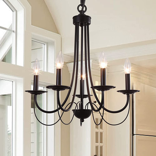 Febeleven 5-light Farmhouse Chandelier - Tradicional Vela Ne