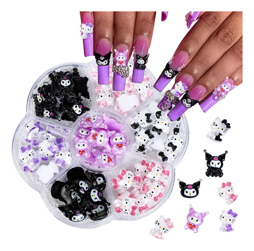 70 Dijes De Unas Kawaii, Dijes De Unas De Hello Kitty, Encan