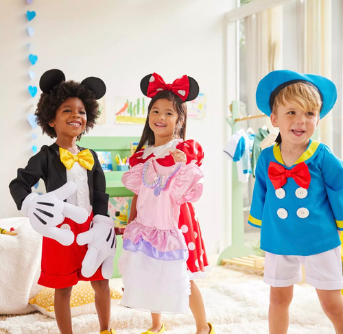 Mickey Mouse Y Amigos Set 4 Disfraces Talla 3 Disney