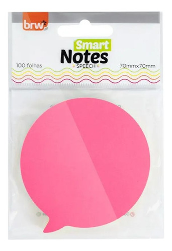 Bloco Smart Notes Balão 70x70mm Colorido Neon 100fls 1bloco