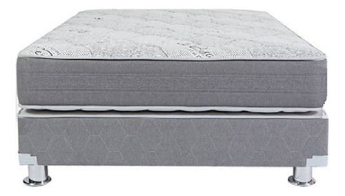 Cama El Cisne Americana Force 2 Plazas + 2 Almohadas F600 Color Gris