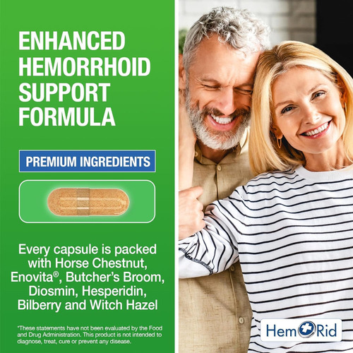 Hemrid Plus 45 Cápsulas Para Alivio De Las Hemorroides