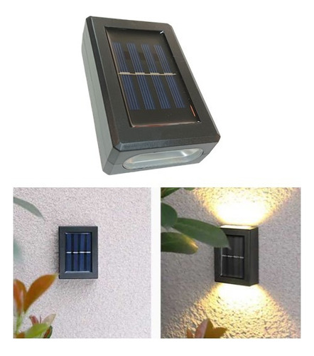 Aplique Solar De Pared Mini Para  Exterior Decorativo