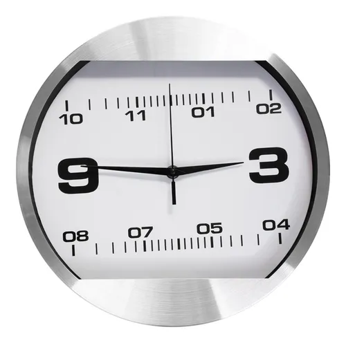 Reloj pared store moderno plateado
