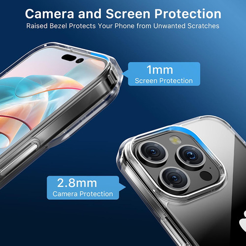 . Funda Mybat Gummy Para iPhone 15 Pro Max - Transparente
