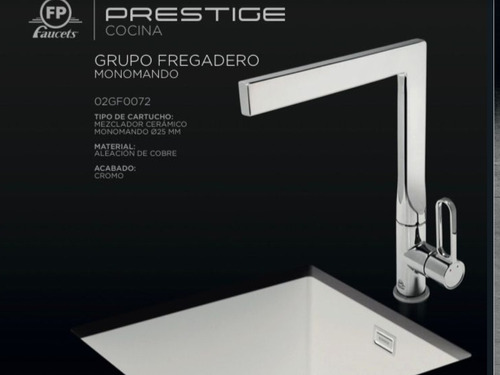 Fp Grupo Fregadero Monomando Prestige Cromo 02gf0072