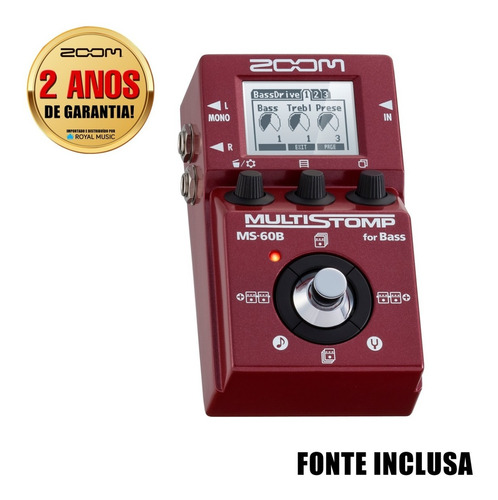 Zoom Pedal De Efeitos Para Baixo Ms60b