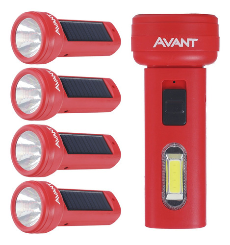 Kit 5 Lanternas Recarregável Solare 1,5w Emergência Avant