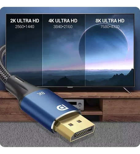 Cable Hdmi 2.1 Mallado 8k 60hz Hdr 2m Vention Compatible Ps5