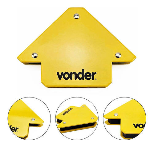 Kit 4 Esquadros Magnéticos Para Soldador Até 10 Kg - Vonder