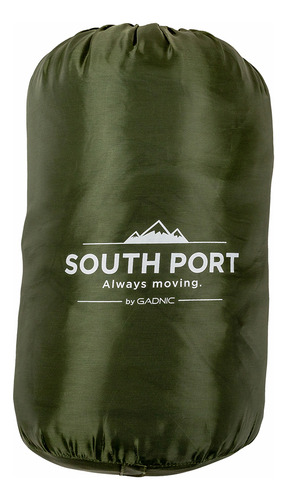 Bolsa De Dormir South Port By Gadnic Camping Compacta De Alta Montaña Color Verde
