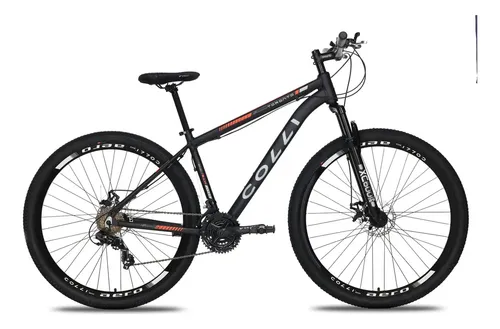 Bicicleta Colli Toronto Aluminio Aro 29 Disco-shimano 21v Cor PRETO/LARANJA NEON Tamanho do quadro 17