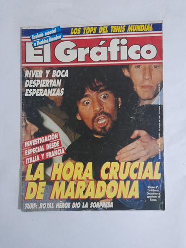 El Grafico 3648 Maradona , Leon Gieco , Boca 1 Velez 1