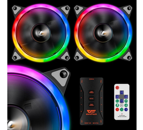 Case Fan Rgb Darkflash Aurora Dr12 3in1 Pro 120mm Argb X3