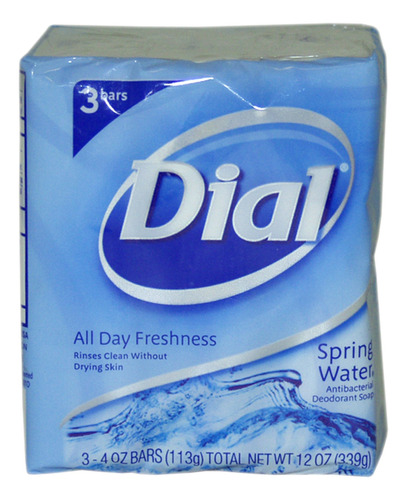 Dial Barras De Jabn Antibacterianas, Agua De Primavera, 4 On