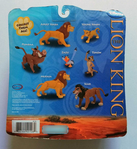 Rey Leon Disney Set X 3 Figuras Pumba Timon Zazu Lion King (Usado)