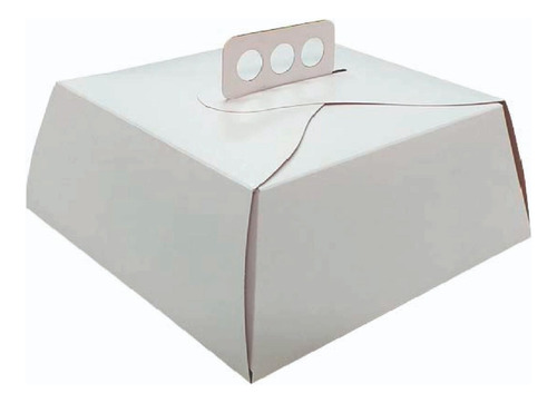Caja Para Torta Blanca Lisa 30x30x18 - 100 Unidades