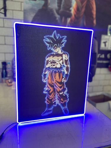 Cuadro Canvas Neón Led Goku Rosa 50x40cm | Envío gratis Cuadro Canvas Neón Led Goku Rosa 50x40cm | Envío gratis
