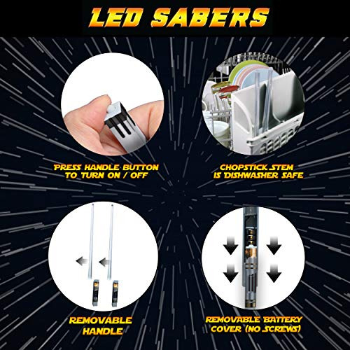 Los Palillos Lightsaber Se Iluminan, Luz Led Brillante Saber