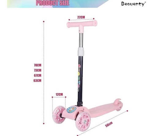 Scooter Patín Del Desmontable Luces Led Dos En Uno