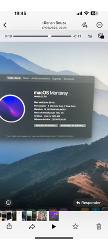 Mini Mac Aplle A1347 I7 16gb Ssd 120gb Hd 1tb (Usado)