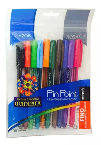 Plumas Bic Cristal Fashion Punto grueso Tinta colores surtidos 10 piezas