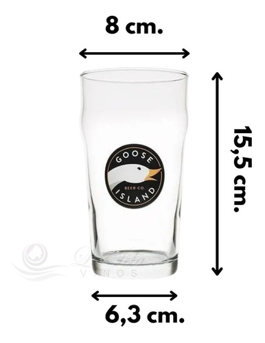 Imagen 2 de 10 de Vaso De Cerveza Goose Island 560ml. - Original
