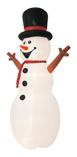 Inflable De Muñeco De Nieve Con Iluminación Led 3.35 M