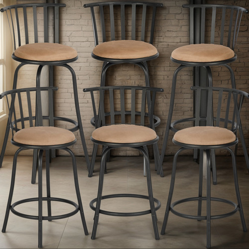 Furniturer Taburete De Cocina De Altura Sin Brazos Con