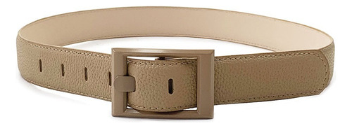 Cinturón Trendy 51658 Con Hebilla De Poliuretano Caqui Lisa Ml