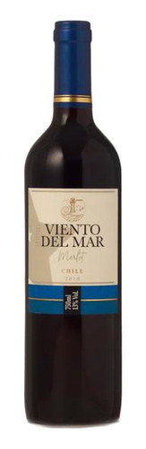 Vinho Chileno Viento Del Mar Merlot 750ml Garrafa Tinto Seco