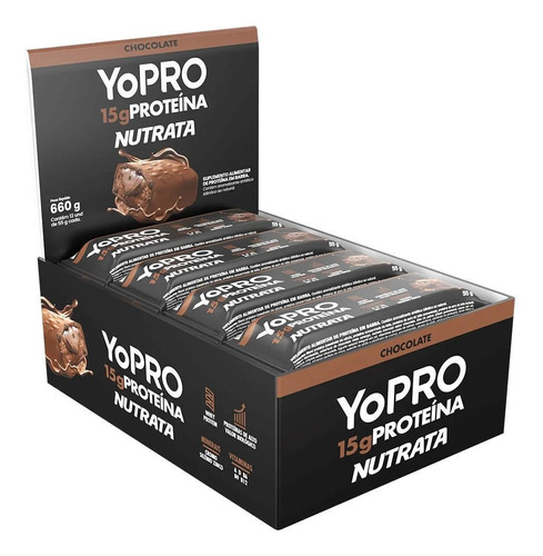 Barra De Proteína Nutrata Yopro 15g Chocolate