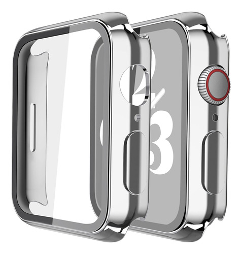 Protector De Pantalla Para Iwatch Plateado Transparente 45mm