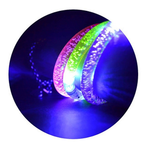 Pulsera Con Luz Led Aro Luminoso Redonda Fiesta Cotillon X12