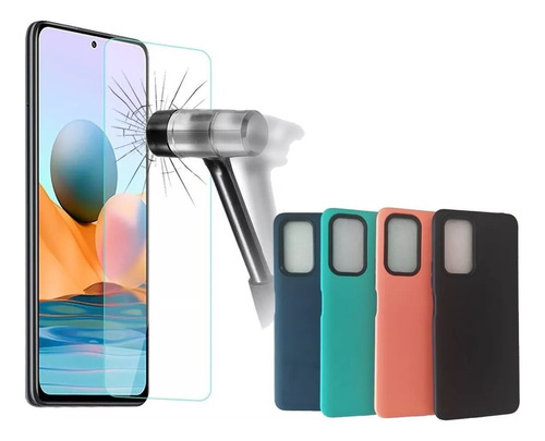 Funda Case Mas Vidrio Templado Para Xiaomi Redmi Note 10 Pro