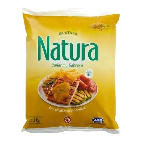 Mostaza X 3 Kg Natura Caja De 4 Unidades