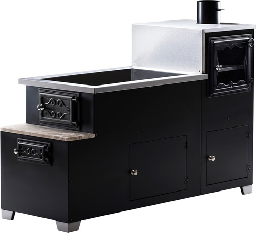 Fogão Lenha Campeiro Vitrocerâmica Forno 80x45,5 Mod Vicenza