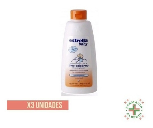 Imagen 1 de 5 de Estrella Oleo Calcareo X 950ml Sin Fragancia X 3 Unidades