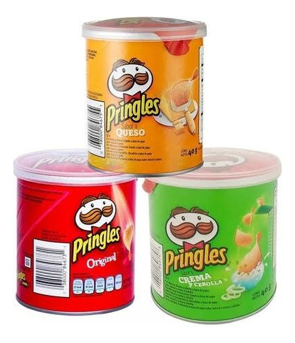 30 Latitas Papas Pringles Queso Rojas Y Verdes Ideal Fiestas