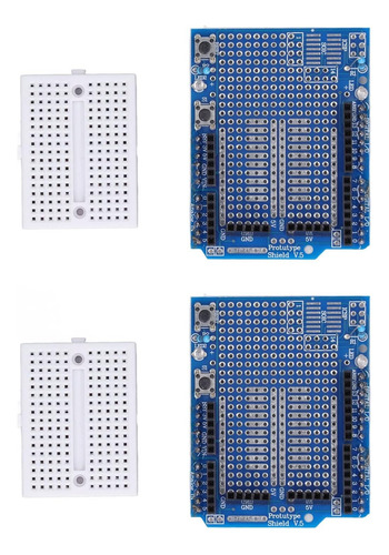 2 Pzs Protoshield Para Arduino Uno Protoboard Syb-170 Puntos