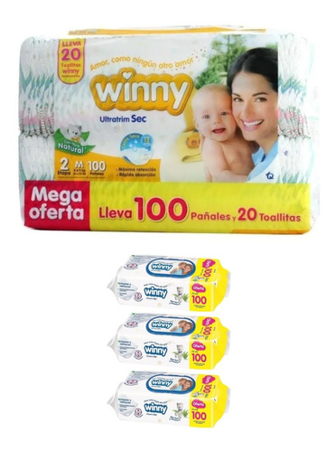 Winny Etapa 2 X 100 Unid + 300 Pañit - Unidad a $91