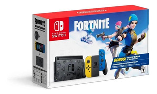 Nintendo Switch 32GB Fortnite Wildcat Bundle color negro, amarillo y azul
