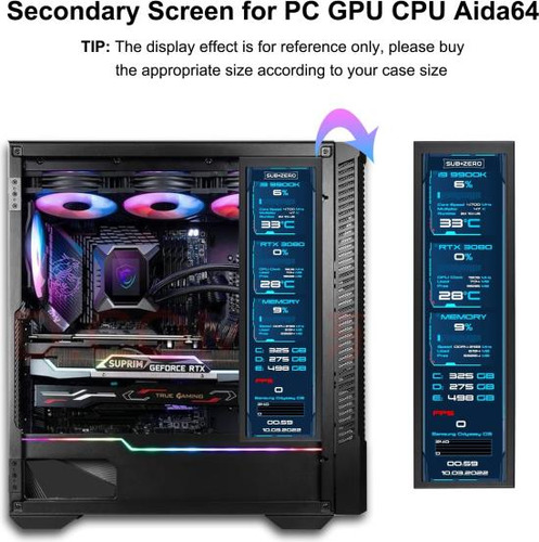 Wisecoco Monitor De Temperatura De Cpu Con Pantalla Secundar