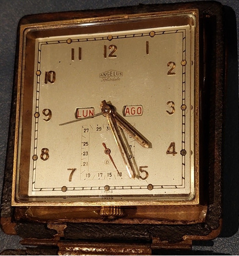 Reloj Despertador Angelus Foliodate 10 Cm. Funciona Correcto