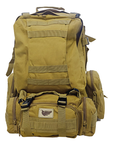 Mochila Eagle Claw Military Tactical 40 Litros Color Coyote Liso