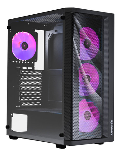 Gabinete Rgb Raidmax Meshian X922 Cristal 4x Cooler Fan Pc