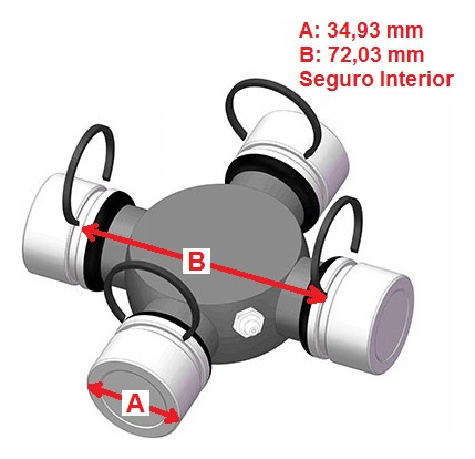 Cruceta 34.93mm Hyundai Camion Hd78