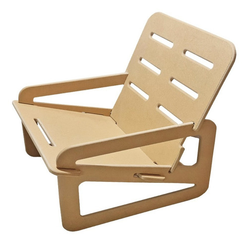 Silla Reposera Mdf Exterior Jardín Diseño Innovador- Promo!